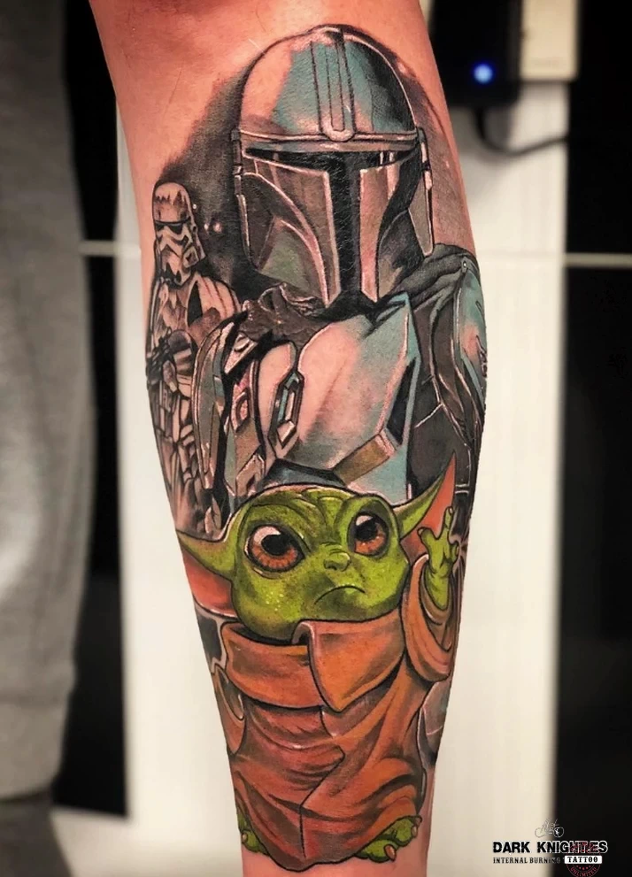 The MANDALORIAN - Style Blackwork Colour. The MANDALORIAN - Style Blackwork Colour.