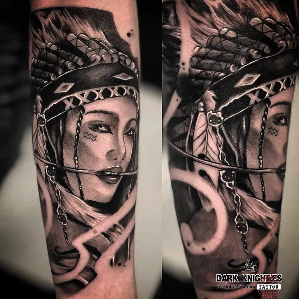 The INDIANS - Style Blackwork . The INDIANS - Style Blackwork .